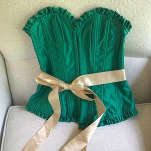 Victoria’s Secret emerald green corset